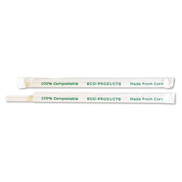 Eco-Products 7.75" Clear Wrapped Straw - Case, PK9600 PK EP-ST770